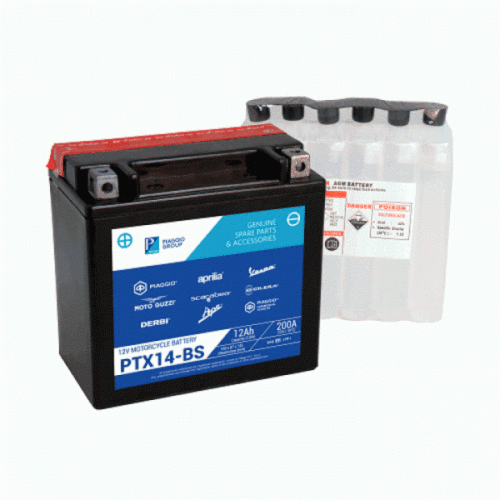 Batteria PTX14-BS Piaggio equivalente della YTX14-BS 1R000319