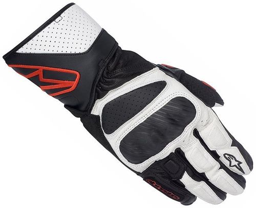 Alpinestars SP-8 Gloves Black White Red  Pelle